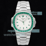 GR Factory Patek Philippe Nautilus Watch White Dial Green Diamond Bezel New 5711 Watch
